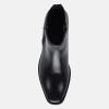 imageJuliet Holy Womens Chelsea Ankle Boots Chunky Stacked Low Heel Slip on Side Zipper Fall Western BootiesBlack