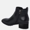 imageJuliet Holy Womens Chelsea Ankle Boots Chunky Stacked Low Heel Slip on Side Zipper Fall Western BootiesBlack