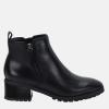 imageJuliet Holy Womens Chelsea Ankle Boots Chunky Stacked Low Heel Slip on Side Zipper Fall Western BootiesBlack