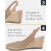 imageJuliet Holy Womens Wedge Sandals Espadrilles Closed Toe Slingback Buckle Strap Comfortable Casual Summer Wedges ShoesLight Coffee