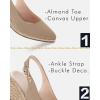 imageJuliet Holy Womens Wedge Sandals Espadrilles Closed Toe Slingback Buckle Strap Comfortable Casual Summer Wedges ShoesLight Coffee