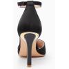 imageJuliet Holy Womens Pumps Point Closed Toe Heels Buckle Ankle Strap DOrsay Heeled SandalsSatin Black