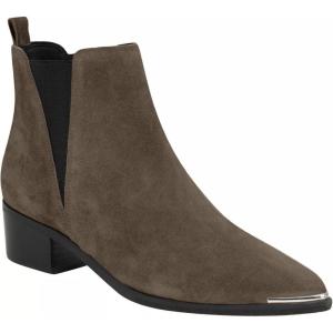 imageJuliet Holy Womens Chelsea Boots Fashion Winter Pointed Toe Chunky Stacked Low Heel Slip On Ankle BootiesTaupe