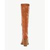 imageJuliet Holy Womens Knee High Boots Stacked Block Heel Wide Calf Closed Pointed Toe Riding BootsBrown