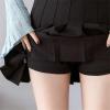 imageJuliet Holy Girls Women High Waisted Pleated Skirt Plain Skater Tennis School Uniform Mini Skirt Lining Shorts Black