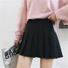 imageJuliet Holy Girls Women High Waisted Pleated Skirt Plain Skater Tennis School Uniform Mini Skirt Lining Shorts Black
