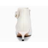 imageJuliet Holy Womens Pointed Toe Ankle Boots Kitten Heels Faux Suede Booties Side Zipper Dress ShoesCream White Pu