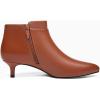 imageJuliet Holy Womens Pointed Toe Ankle Boots Kitten Heels Faux Suede Booties Side Zipper Dress ShoesRed Brown Pu