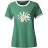 imageWomens Tops Short Sleeve Crewneck Casual Small Daisy Printing Graphic Cotton TShirts