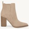 imageJuliet Holy Womens Pointed Toe Chunky Block Heel Boots Slipon Mid Heels Casual Ladies Office Dress Ankle Booties