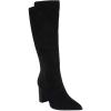 imageJuliet Holy Womens Knee High Boots Stacked Block Heel Pointed Toe Riding BootsCool Black