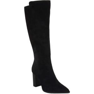 imageJuliet Holy Womens Knee High Boots Stacked Block Heel Pointed Toe Riding BootsCool Black