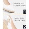 image:imageJuliet Holy Womens Wedge Sandals Espadrilles Closed Toe Slingback Buckle Strap Comfortable Casual Summer Wedges ShoesWhite Pu