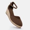 image:imageJuliet Holy Womens Espadrilles Sandals Closed Toe Platform Ankle Strap Casual Summer WedgesStyle 1 Coffee