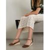 image:imageJuliet Holy Womens Espadrilles Sandals Closed Toe Platform Ankle Strap Casual Summer WedgesStyle 1 Coffee