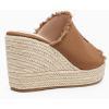 image:imageJuliet Holy Womens Wedge Sandals Peep Toe Denim Slip On Backless Espadrilles Platform Sandal ShoesBrown