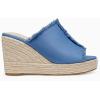 image:imageJuliet Holy Womens Wedge Sandals Peep Toe Denim Slip On Backless Espadrilles Platform Sandal ShoesDenim Blue