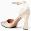 image:imageJuliet Holy Womens Pumps Point Closed Toe Heels Buckle Ankle Strap DOrsay Heeled SandalsBeige