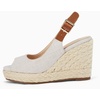 image:imageJuliet Holy Womens Wedge Sandals Peep Toe Espadrilles Platform Ankle Strap Slingback Comfort Summer Dressy ShoesCreamywhite