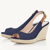 image:imageJuliet Holy Womens Wedge Sandals Peep Toe Espadrilles Platform Ankle Strap Slingback Comfort Summer Dressy ShoesNavy