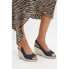 image:imageJuliet Holy Womens Wedge Sandals Peep Toe Espadrilles Platform Ankle Strap Slingback Comfort Summer Dressy ShoesNavy
