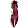 image:imageJuliet Holy Womens Pumps Point Closed Toe Heels Buckle Ankle Strap DOrsay Heeled SandalsBurgundy