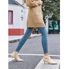 image:imageWomens Pointed Toe Ankle Boots Kitten Heels Faux Suede Booties Side Zipper Dress ShoesBeige