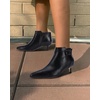 image:imageWomens Pointed Toe Ankle Boots Kitten Heels Faux Suede Booties Side Zipper Dress ShoesCool Black