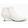 image:imageWomens Pointed Toe Ankle Boots Kitten Heels Faux Suede Booties Side Zipper Dress ShoesCream White Pu