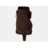 image:imageWomens Pointed Toe Ankle Boots Kitten Heels Faux Suede Booties Side Zipper Dress ShoesDark Brown Suede