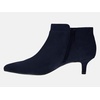 image:imageWomens Pointed Toe Ankle Boots Kitten Heels Faux Suede Booties Side Zipper Dress ShoesNavy