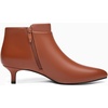 image:imageWomens Pointed Toe Ankle Boots Kitten Heels Faux Suede Booties Side Zipper Dress ShoesRed Brown Pu