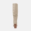 image:imageWomens Knee High Boots Chunky High Heel Square Toe Side Zipper Wide Calf BootBeige
