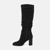 image:imageWomens Knee High Boots Chunky High Heel Square Toe Side Zipper Wide Calf BootBlack
