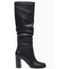image:imageWomens Knee High Boots Chunky High Heel Square Toe Side Zipper Wide Calf BootBlackpu