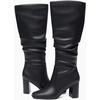 image:imageWomens Knee High Boots Chunky High Heel Square Toe Side Zipper Wide Calf BootBlackpu