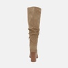 image:imageWomens Knee High Boots Chunky High Heel Square Toe Side Zipper Wide Calf BootKhaki