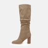 image:imageWomens Knee High Boots Chunky High Heel Square Toe Side Zipper Wide Calf BootKhaki