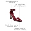image:imageWomens Pumps Point Closed Toe High Heels Ankle Strap Heeled Sandals  Adjustable Buckle Strap Wedding Party Comfortable Dress Shoes Business CasualBurgundy