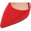 image:imageWomens Pumps Point Closed Toe High Heels Ankle Strap Heeled Sandals  Adjustable Buckle Strap Wedding Party Comfortable Dress Shoes Business CasualRed