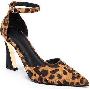 image:imageWomens Pumps Point Closed Toe High Heels Ankle Strap Heeled Sandals  Adjustable Buckle Strap Wedding Party Comfortable Dress Shoes Business CasualLeopard