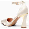 image:imageWomens Pumps Point Closed Toe High Heels Ankle Strap Heeled SandalsBeige