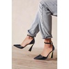 image:imageWomens Pumps Point Closed Toe High Heels Ankle Strap Heeled SandalsBlackpu