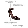 image:imageWomens Pumps Point Closed Toe High Heels Ankle Strap Heeled SandalsChocolate Brown