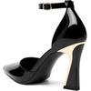 image:imageWomens Pumps Point Closed Toe High Heels Ankle Strap Heeled SandalsPatent Black