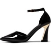 image:imageWomens Pumps Point Closed Toe High Heels Ankle Strap Heeled SandalsPatent Black