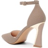 image:imageWomens Pumps Point Closed Toe High Heels Ankle Strap Heeled SandalsRibbed Light Coffee