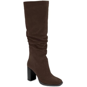 image:imageJuliet Holy Womens Knee High Boots Chunky High Heel Square Toe Side Zipper Wide Calf BootChocolate