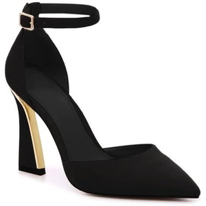 image:imageWomens Pumps Point Closed Toe High Heels Ankle Strap Heeled SandalsBlack