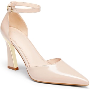 image:imageWomens Pumps Point Closed Toe High Heels Ankle Strap Heeled SandalsNude